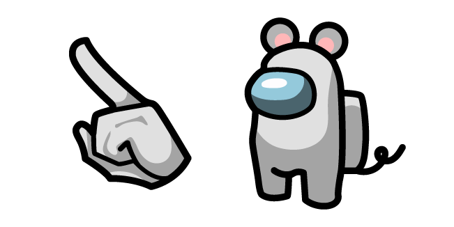 Among Us White Character Mouse