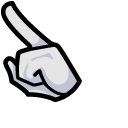 Among Us White Character Rabbit pointer