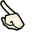 Among Us White Character with Macarons pointer