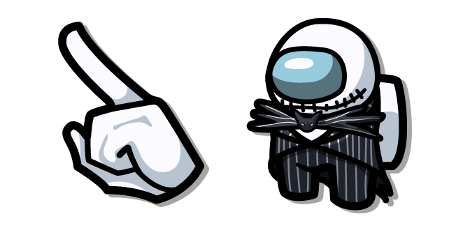 Among Us White Jack Skellington Character