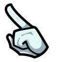 Among Us White King Character pointer