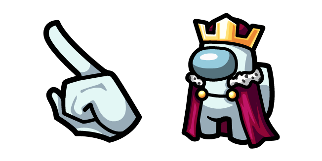 Among Us White King Character