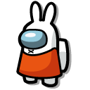 Among Us White Miffy Character cursor