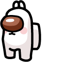 Among Us White Molang Character cursor