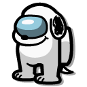 Among Us White Peanuts Snoopy Character cursor