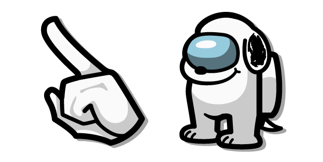 Among Us White Peanuts Snoopy Character