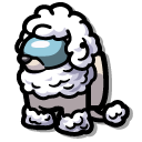 Among Us White Poodle Character cursor