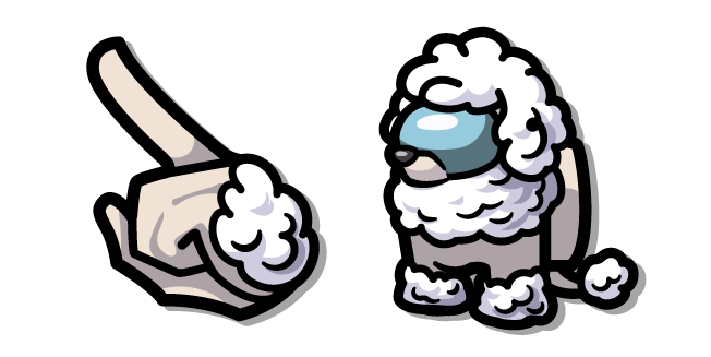 Among Us White Poodle Character