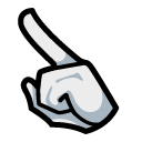 Among Us White Sailor Character pointer