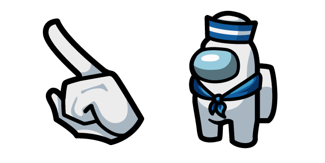 Among Us White Sailor Character