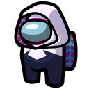 Among Us White Spider-Woman Gwen Stacy Character cursor