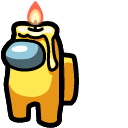 Among Us Yellow Candle Character cursor
