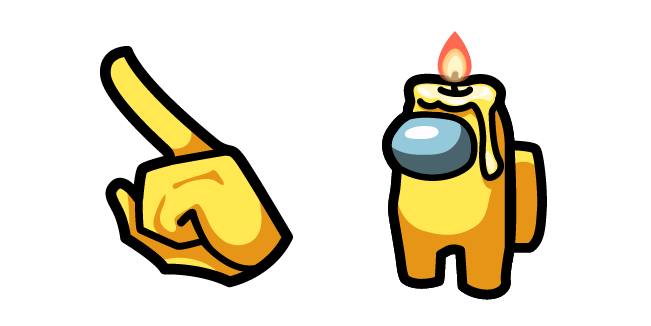 Among Us Yellow Candle Character