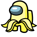Among Us Yellow Character Banana cursor