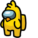 Among Us Yellow Character Chicken cursor