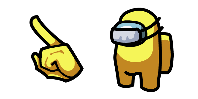 Among Us Yellow Character in Medical Mask