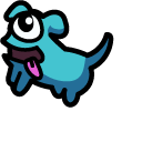 Among Us Yellow Character in Winter Gear and Dog pointer