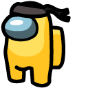 Among Us Yellow Character Ninja cursor