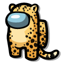 Among Us Yellow Cheetah Character cursor