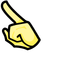 Among Us Yellow Egg Character pointer