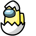 Among Us Yellow Egg Character cursor