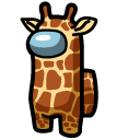 Among Us Yellow Giraffe Character cursor