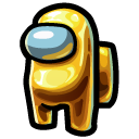 Among Us Yellow Gold Bar Character cursor