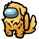Among Us Yellow Golden Retriever Character cursor