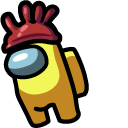 Among Us Yellow Impostor in Rubber Glove Hat Character pointer