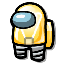 Among Us Yellow Light Bulb Character cursor