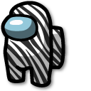 Among Us Zebra Character cursor