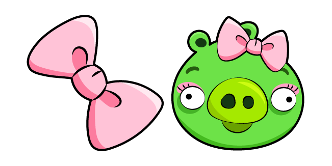 Angry Birds Female Pig and Pink Bow