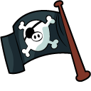 Angry Birds Pirate Pig and Flag pointer