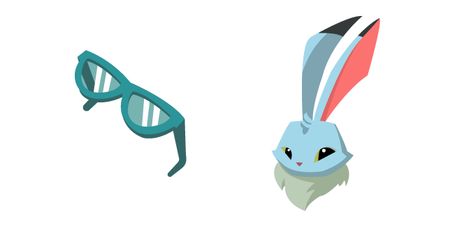 Animal Jam Arctic Hare and Blue Glasses
