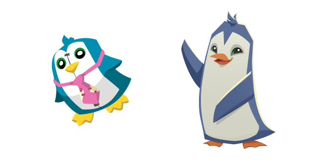 Animal Jam Penguin and Rare Penguin Plushie