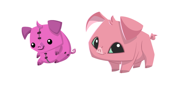 Animal Jam Pig and Pig Plushie