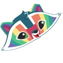 Animal Jam Raccoon and Rainbow Raccoon cursor