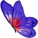 Blue and Purple Butterfly pointer