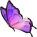 Blue and Purple Butterfly cursor