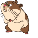 Cute Hamster with Donut pointer