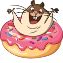 Cute Hamster with Donut cursor
