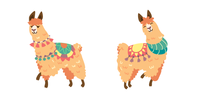 Llamas in Traditional Clothing