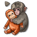 Monkey Punch with its Plush Toy pointer