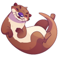 Playful Otter with a Fish cursor