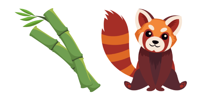 Red Panda and Bamboo