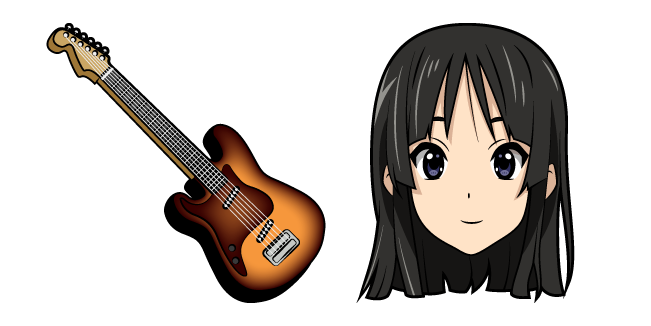 K-ON Mio Akiyama and Guitar