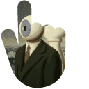 Surreal Art The Difficult Crossing 1963 cursor