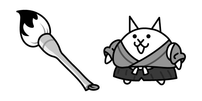 The Battle Cats Calligraphy Cat and Brush