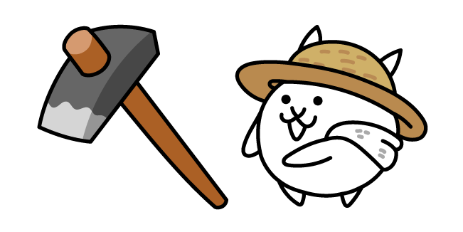 The Battle Cats Farmer Cat and Hoe