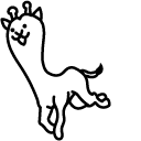 The Battle Cats Giraffe Cat and Lion Cat pointer